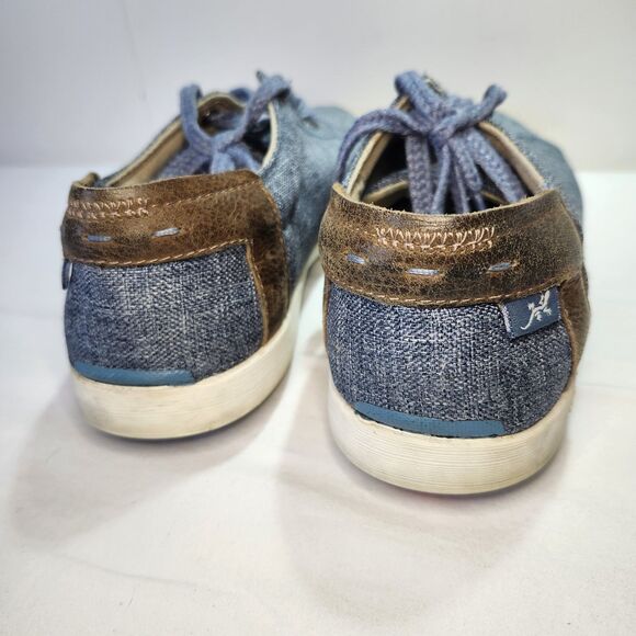 Chaco Ionia Women’s Sneakers Size 7 Blue Denim Lace Up Athletic Comfort Shoes - Picture 6 of 12